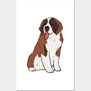 Saint Bernard illustration Posters and Art